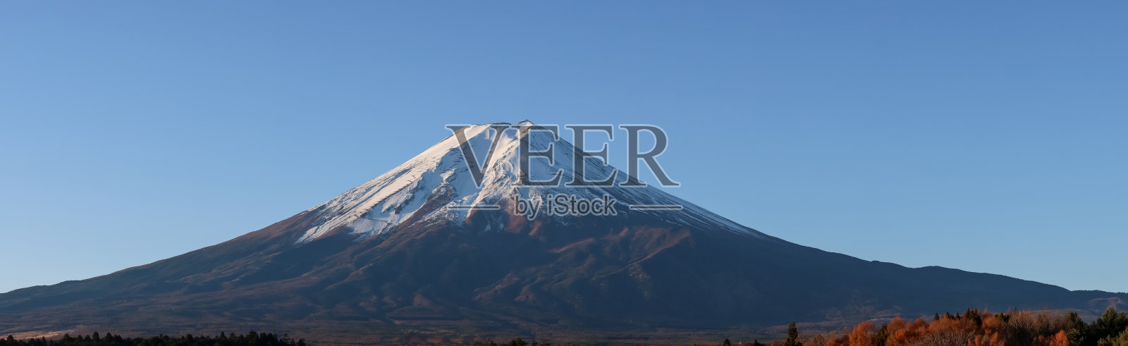 冬季河口湖的富士山风景照片摄影图片