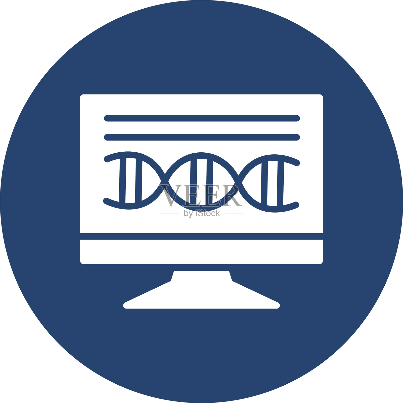 DNA结构图标多色圆圈插画图片素材