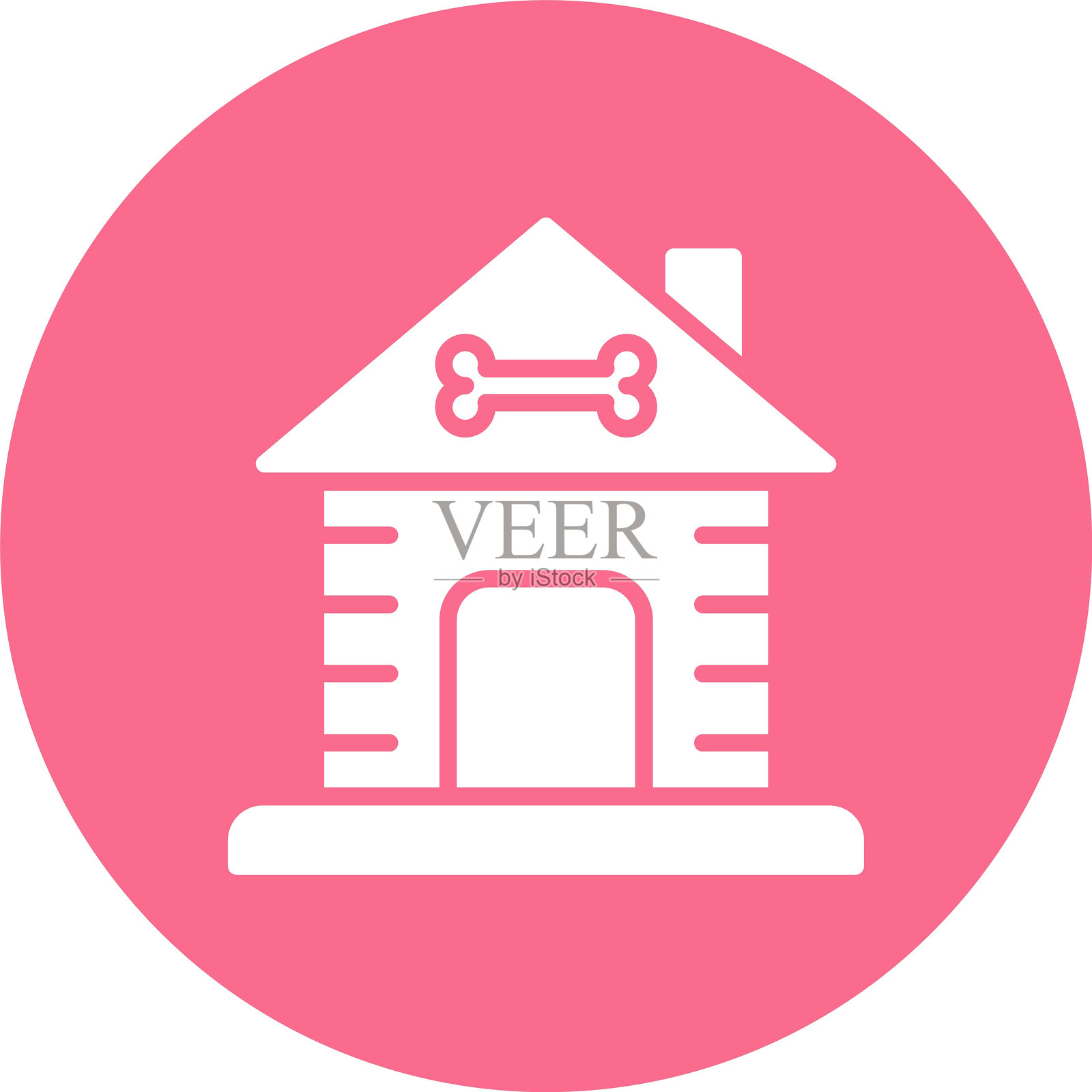 狗屋图形多彩圆圈插画图片素材