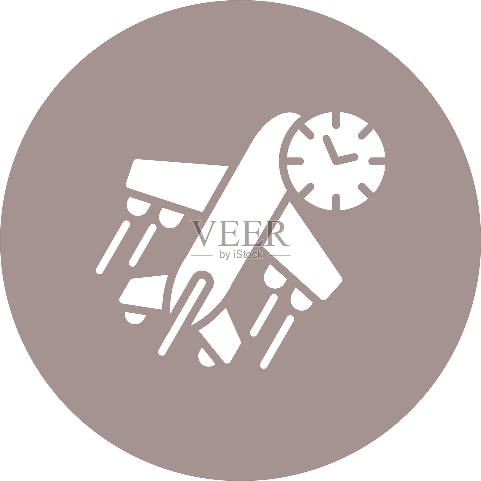 延迟的多色圆形图案插画图片素材