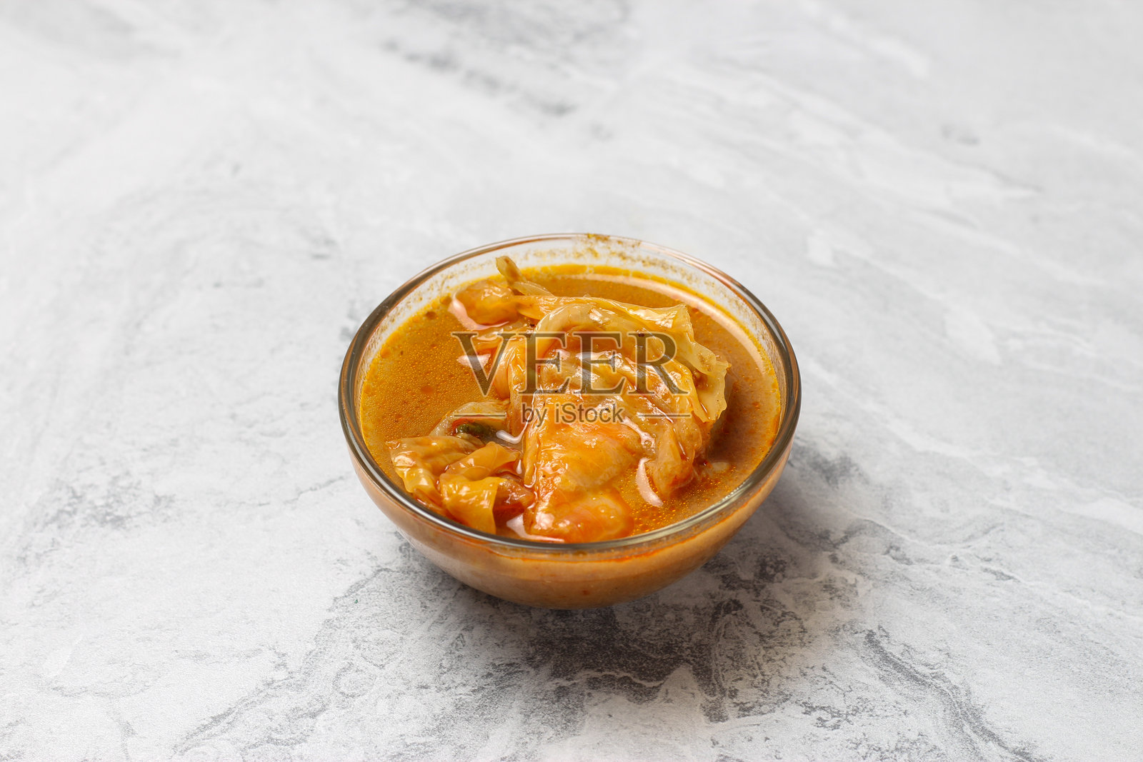 巴东菜的蔬菜咖喱配菜。照片摄影图片