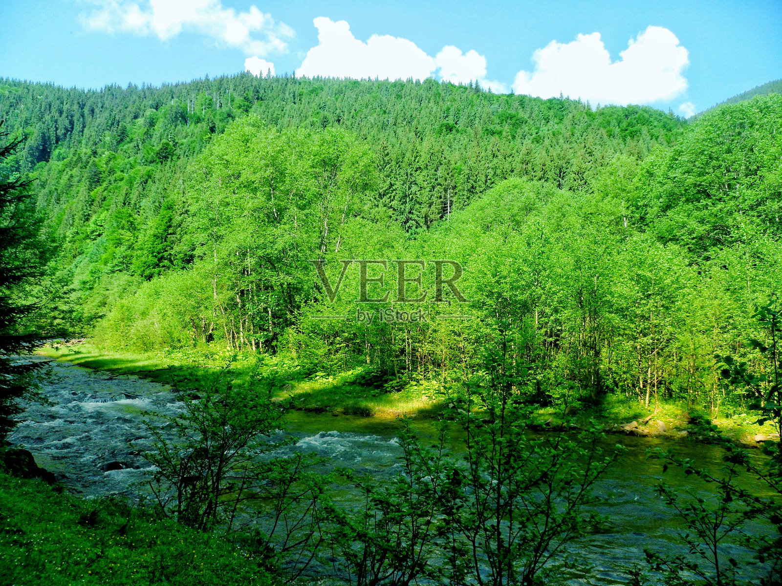 春天的山河照片摄影图片