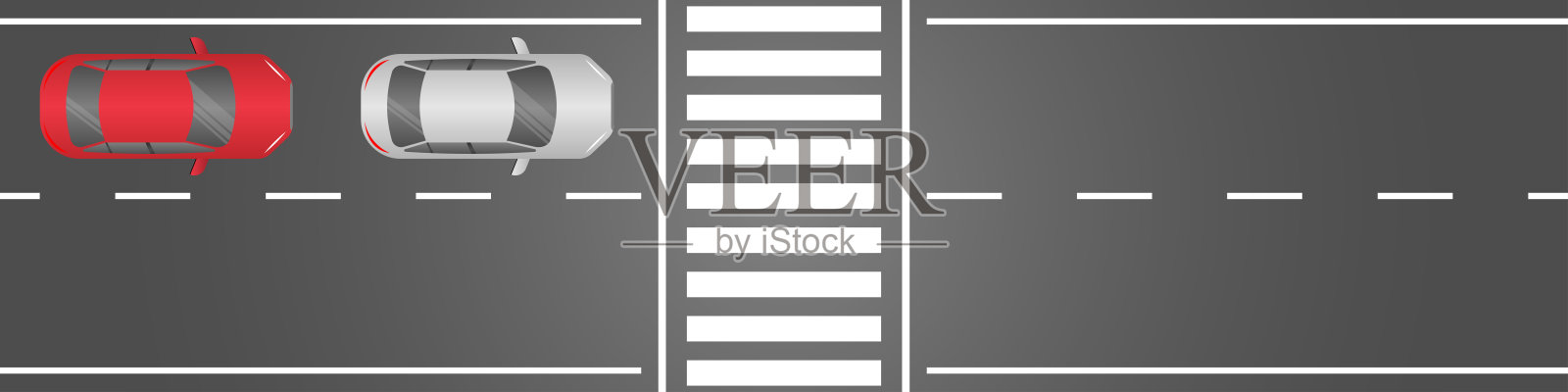 人行横道。行人过马路。斑马线。插画图片素材