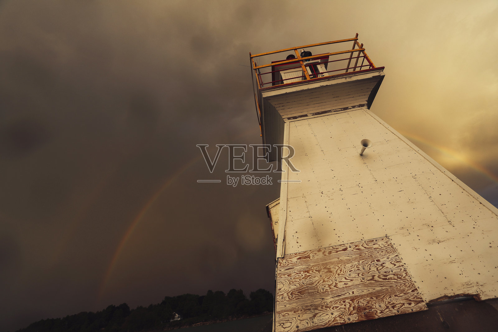 彩虹灯塔照片摄影图片