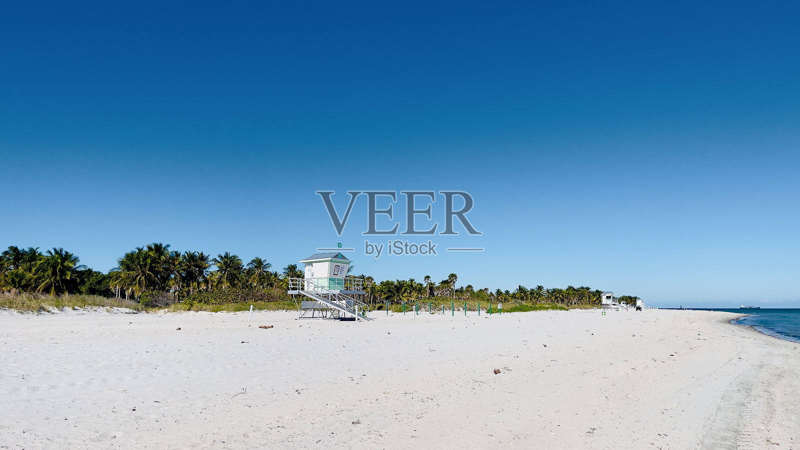 佛罗里达州基斯凯恩，迈阿密海滩，海滩救生员，2025年1月照片摄影图片