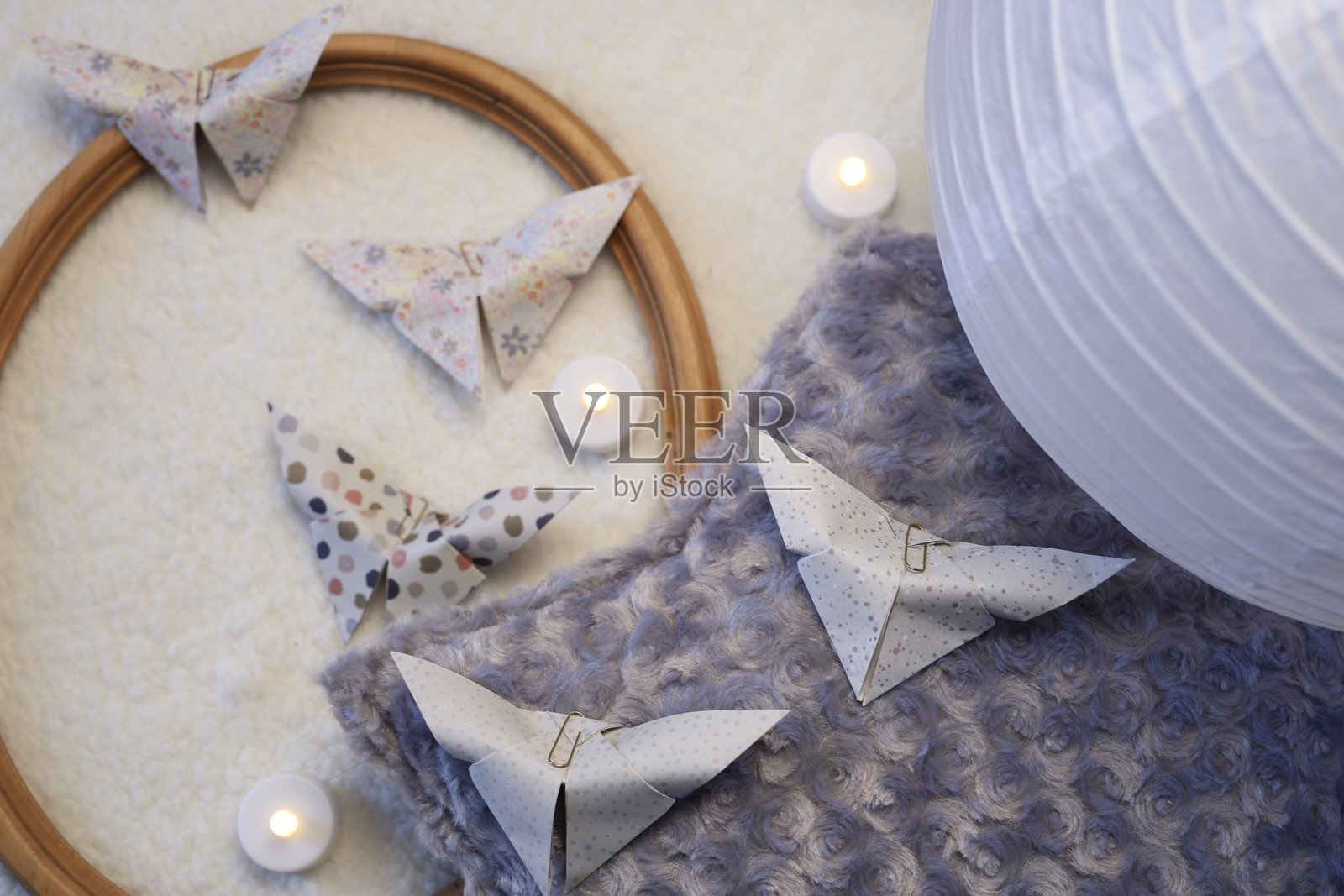 蝴蝶折纸场景照片摄影图片