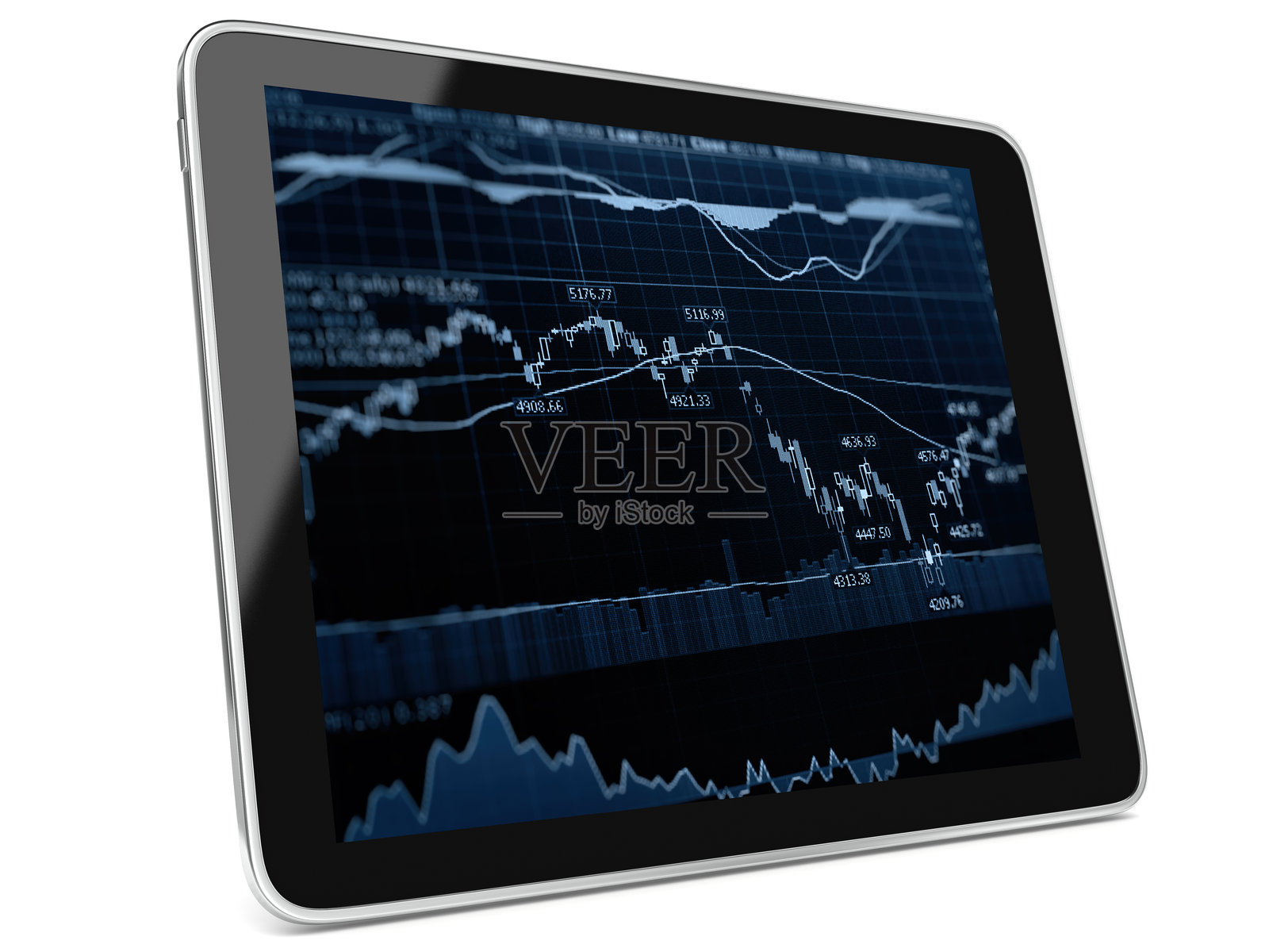 股票市场图表平板电脑技术照片摄影图片