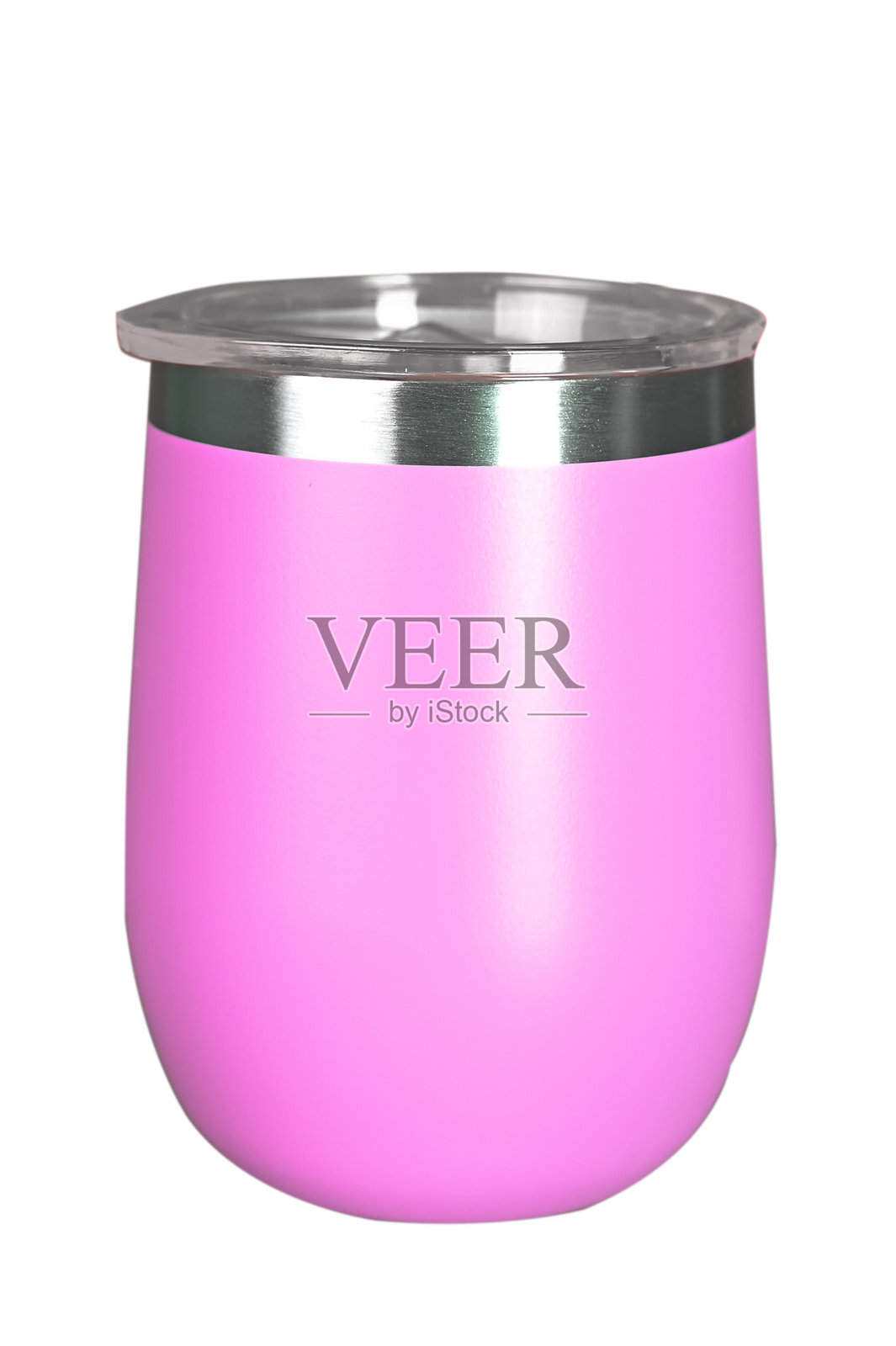 经典保持冷静真空绝缘杯，不锈钢啤酒杯，带亚克力盖，双层壁坚固金属杯，洗碗机安全绝缘杯照片摄影图片