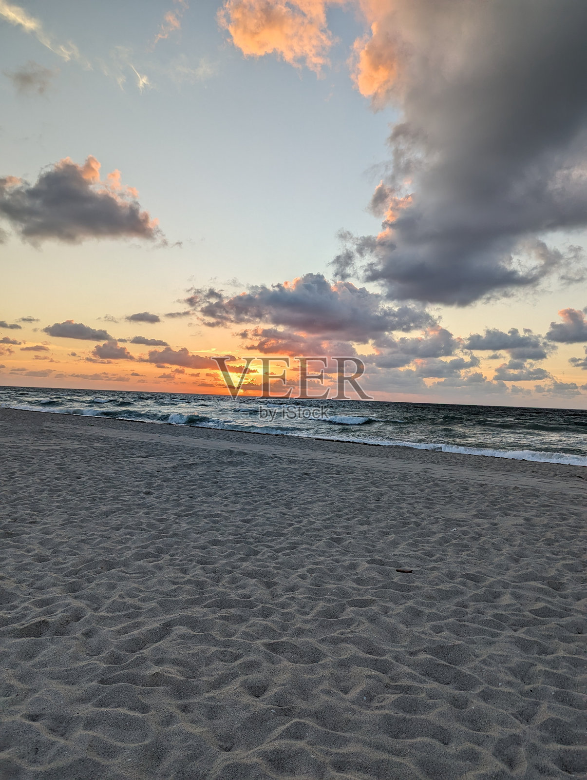 迈阿密海滩日出照片摄影图片