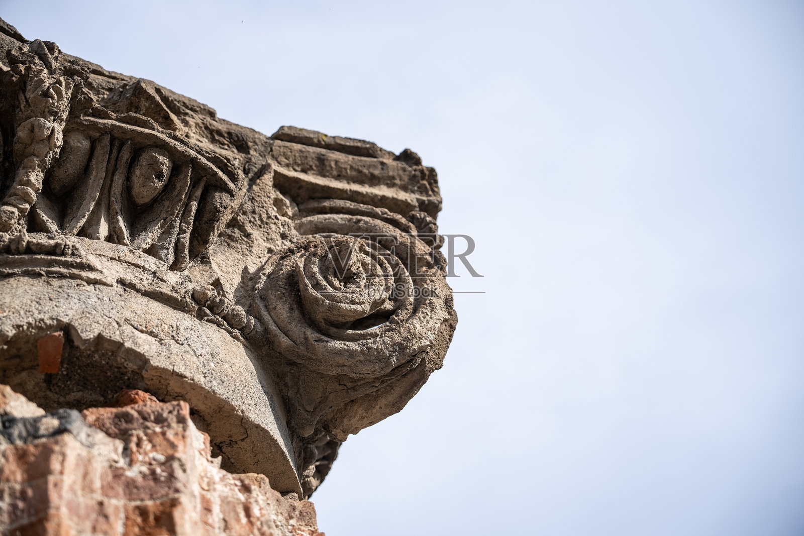 公元1世纪因维苏威火山喷发而毁坏的古罗马城市遗址。照片摄影图片