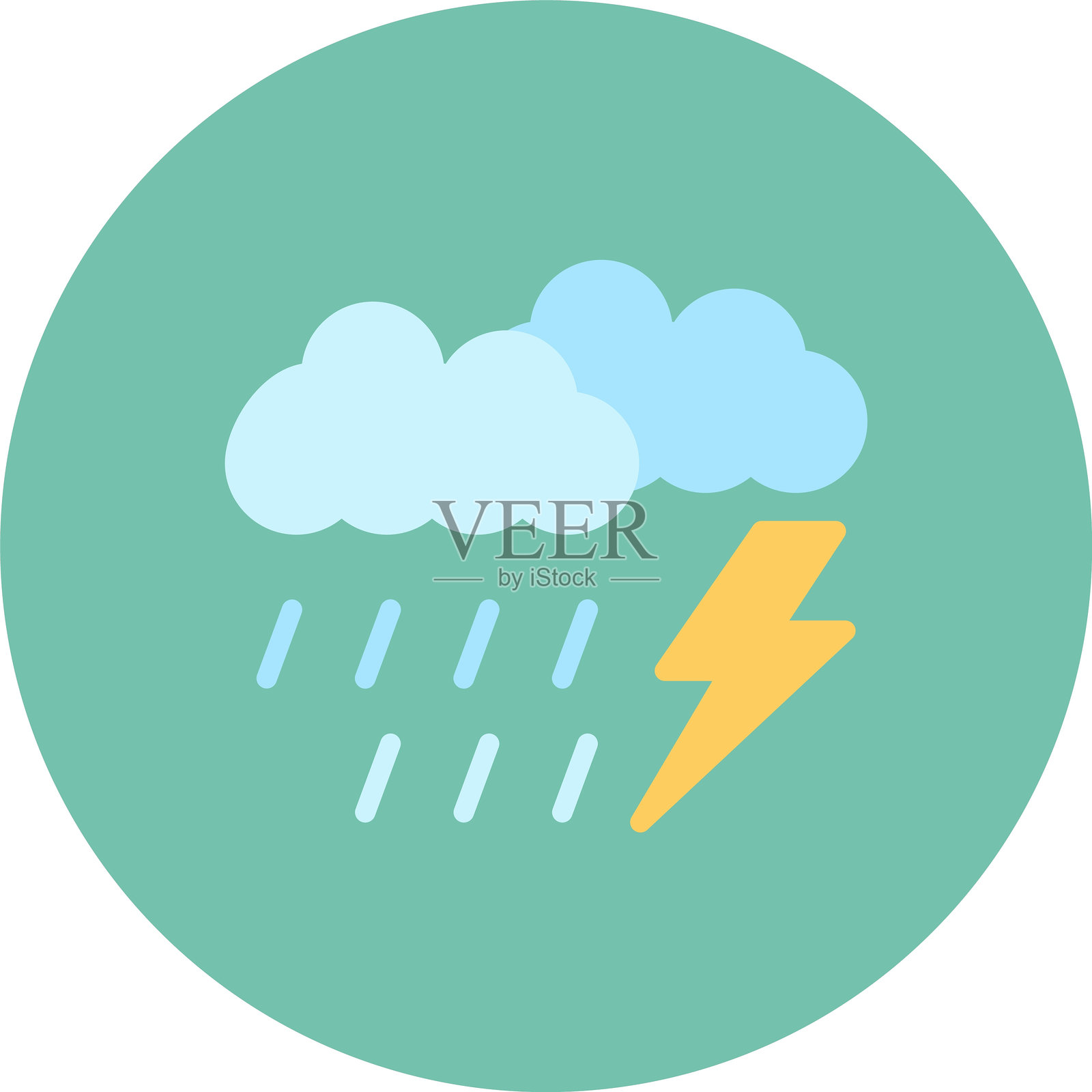 雷暴图标插画图片素材