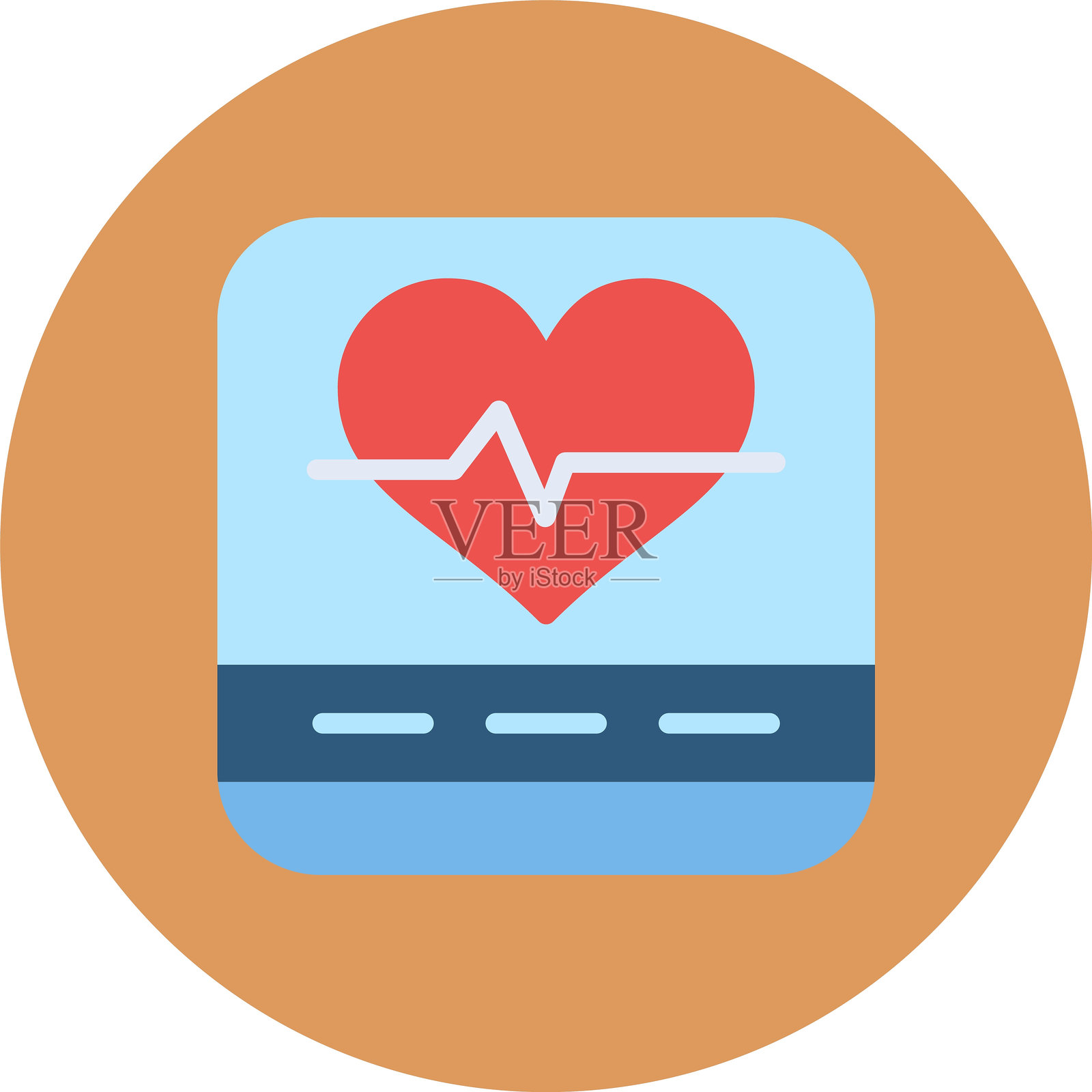 心率图标插画图片素材