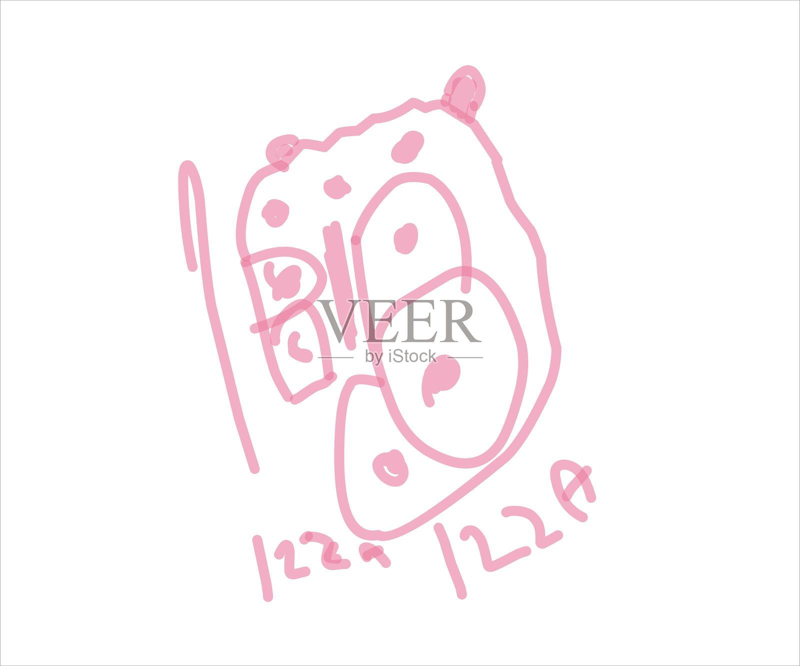 粉色涂鸦儿童乐趣插画图片素材