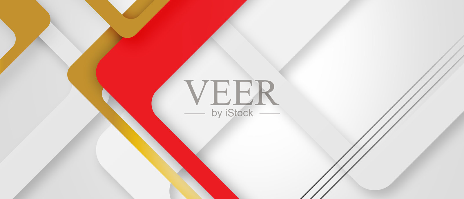 奢华的深红色与金色抽象多边形图案插画图片素材