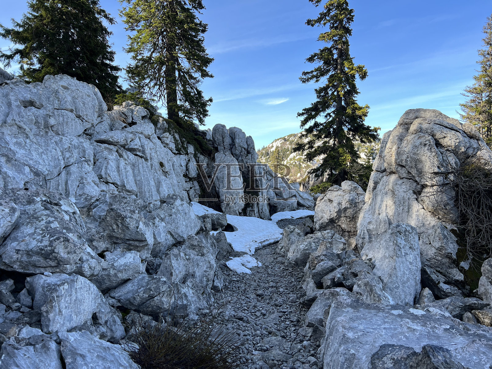 普雷穆齐奇徒步小径 - 克罗地亚北维莱比特国家公园照片摄影图片
