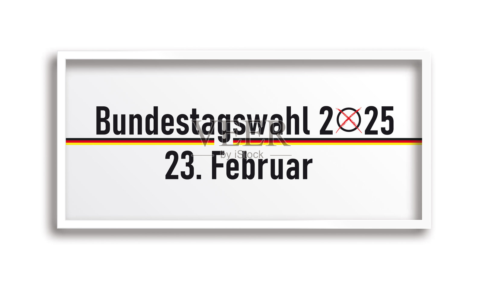 2025年联邦议院选举，EPS 10 矢量文件。插画图片素材