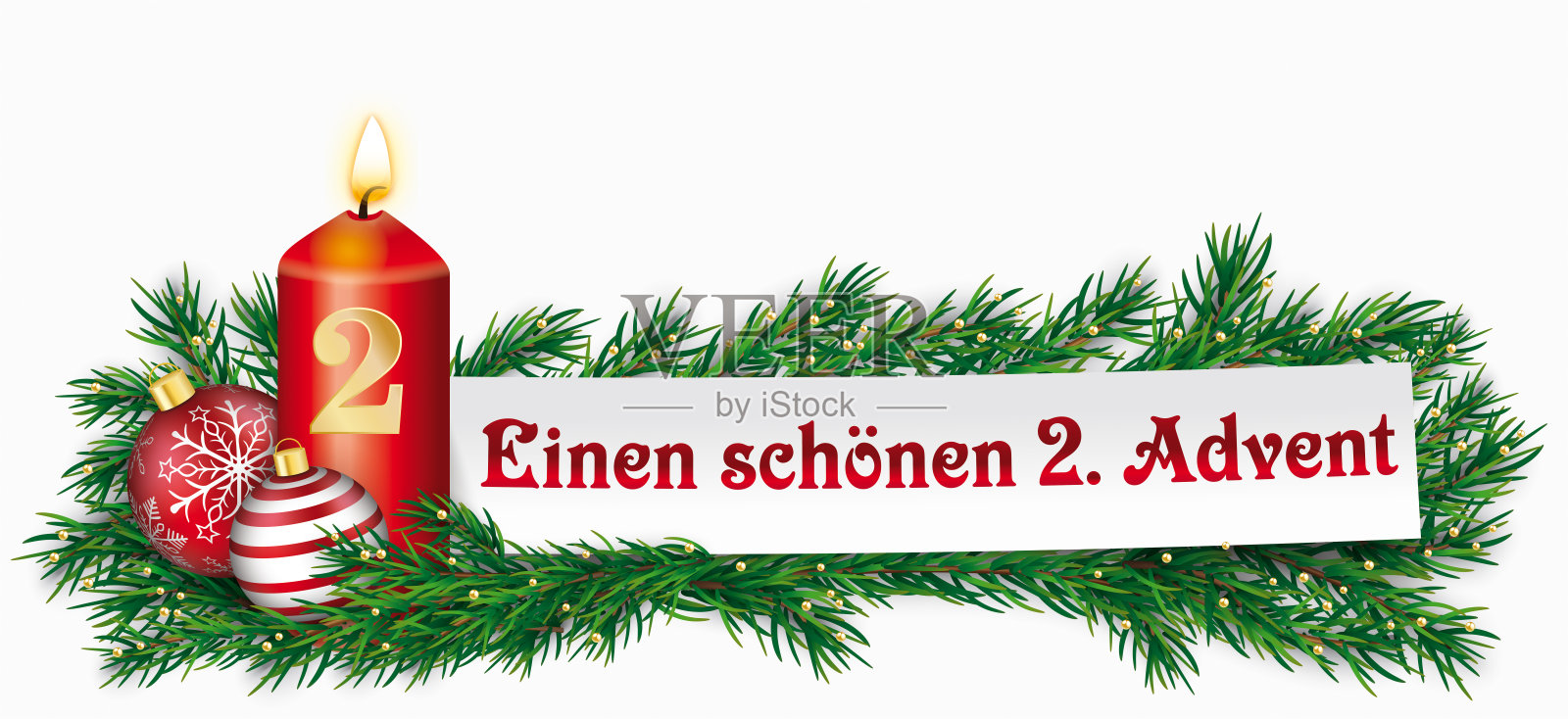 快乐的第二个降临节，EPS 10 矢量文件。插画图片素材