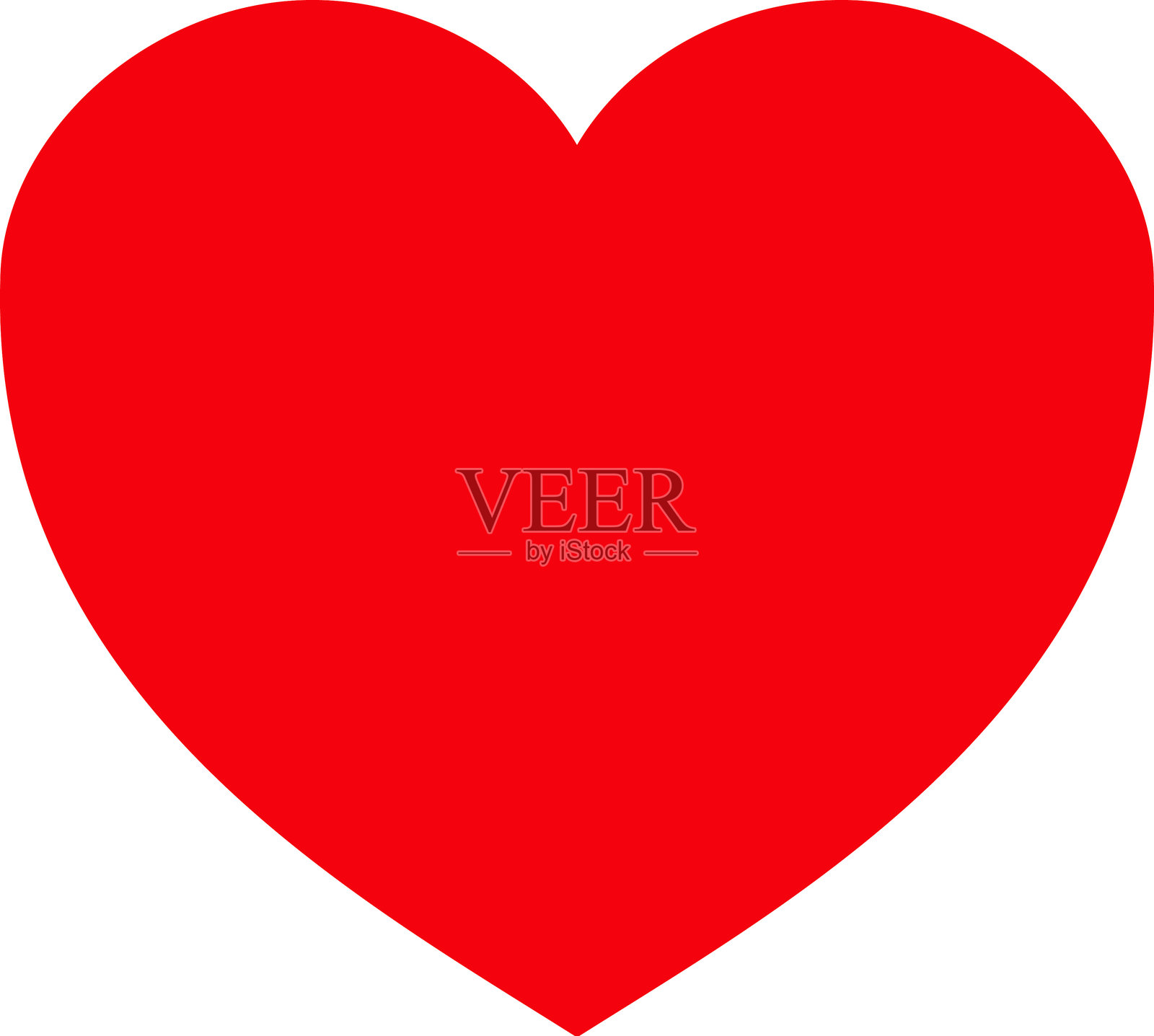 心形矢量集合 - 爱的符号图标集。插画图片素材