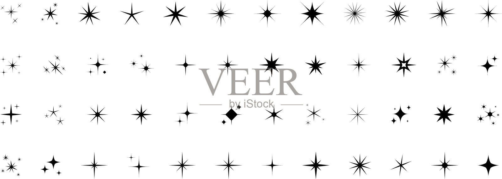 星星图标 - 矢量套件插画图片素材
