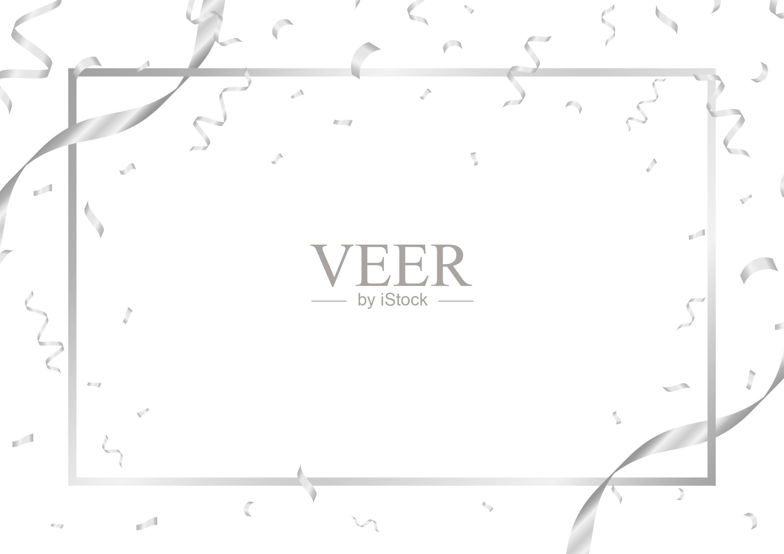 奢华风格的庆祝背景，配有丝带和五彩纸屑。奢华或抽象背景。插画图片素材