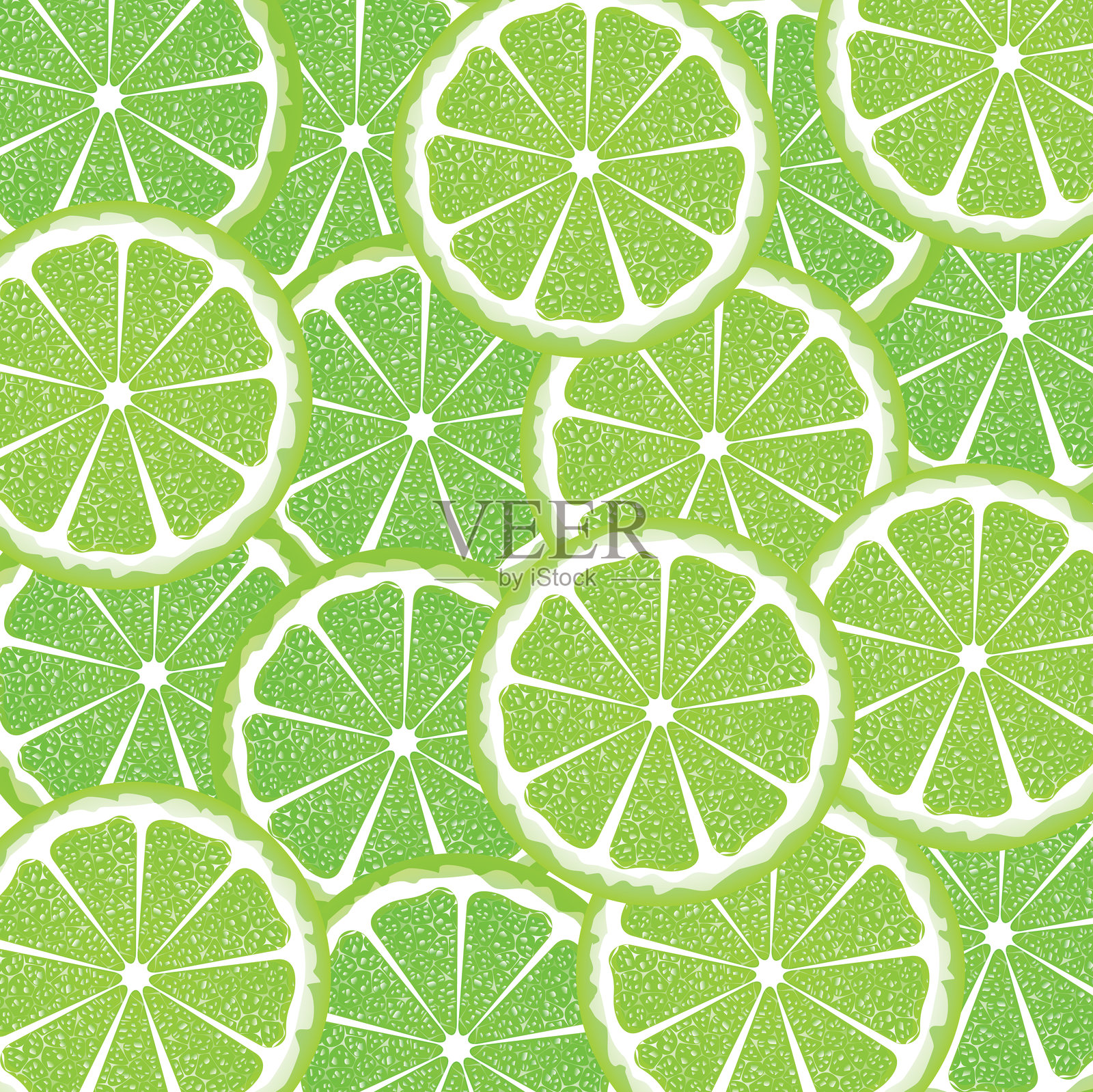 青柠片背景插画图片素材