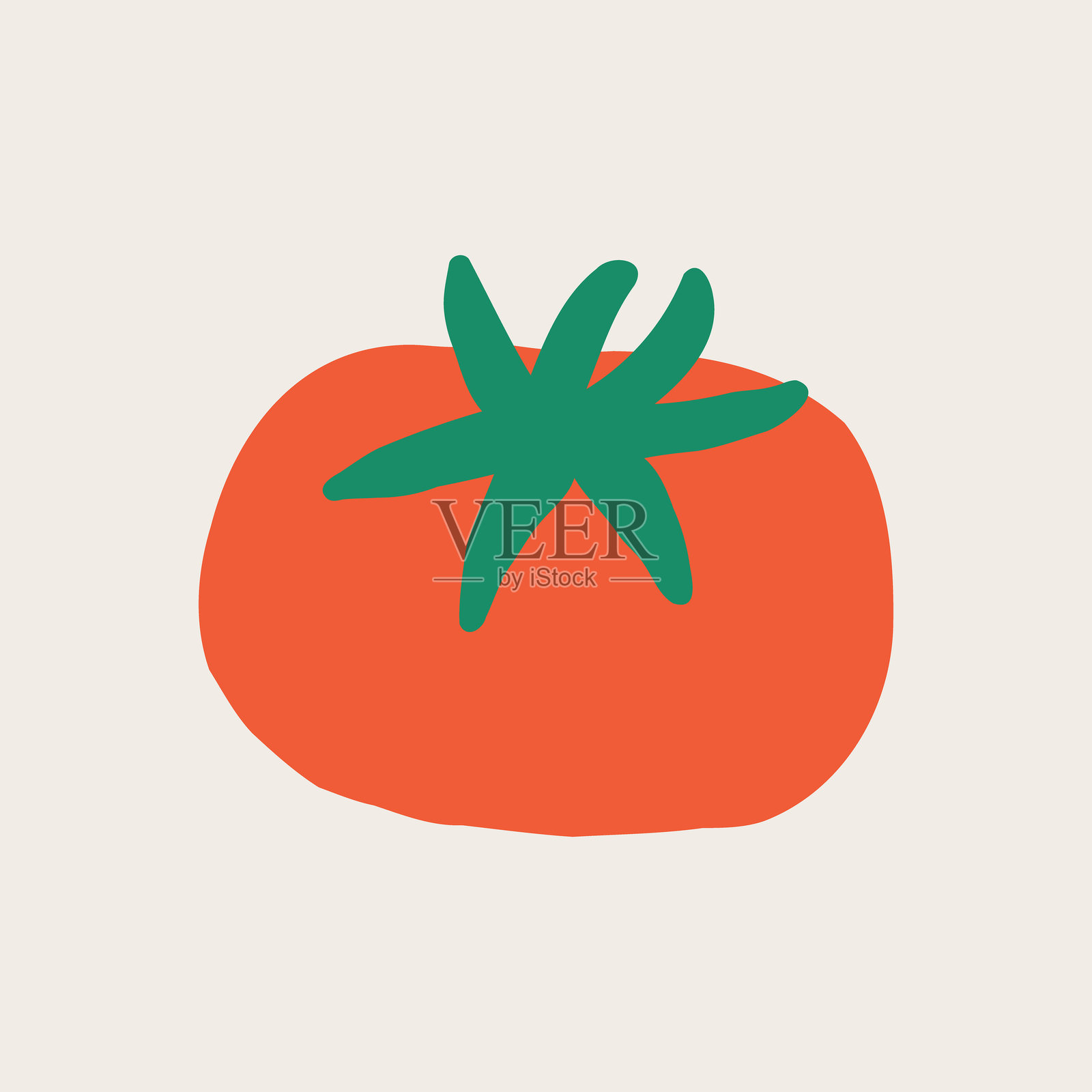 简单的樱桃番茄插画图片素材