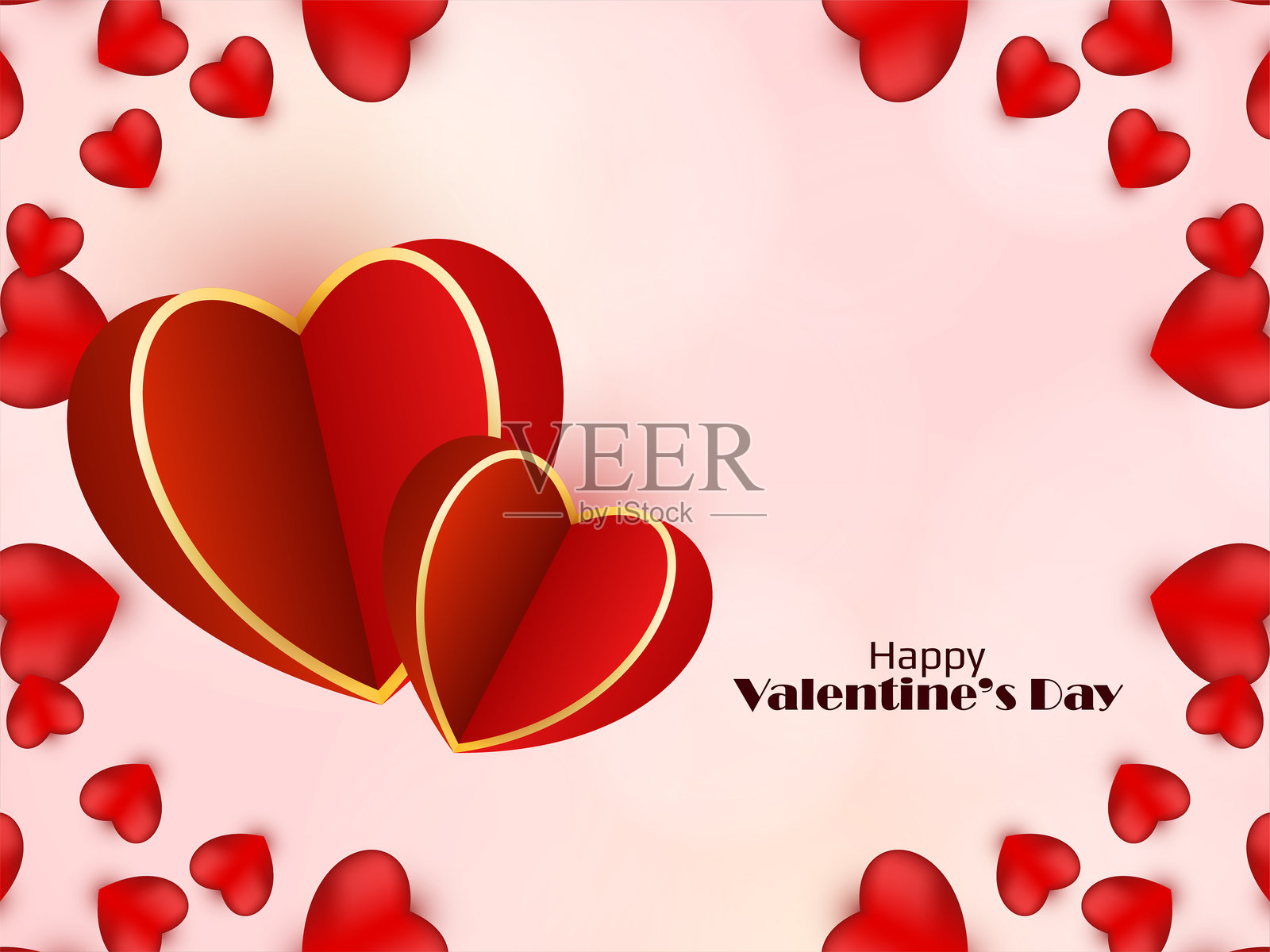 现代抽象情人节快乐背景插画图片素材