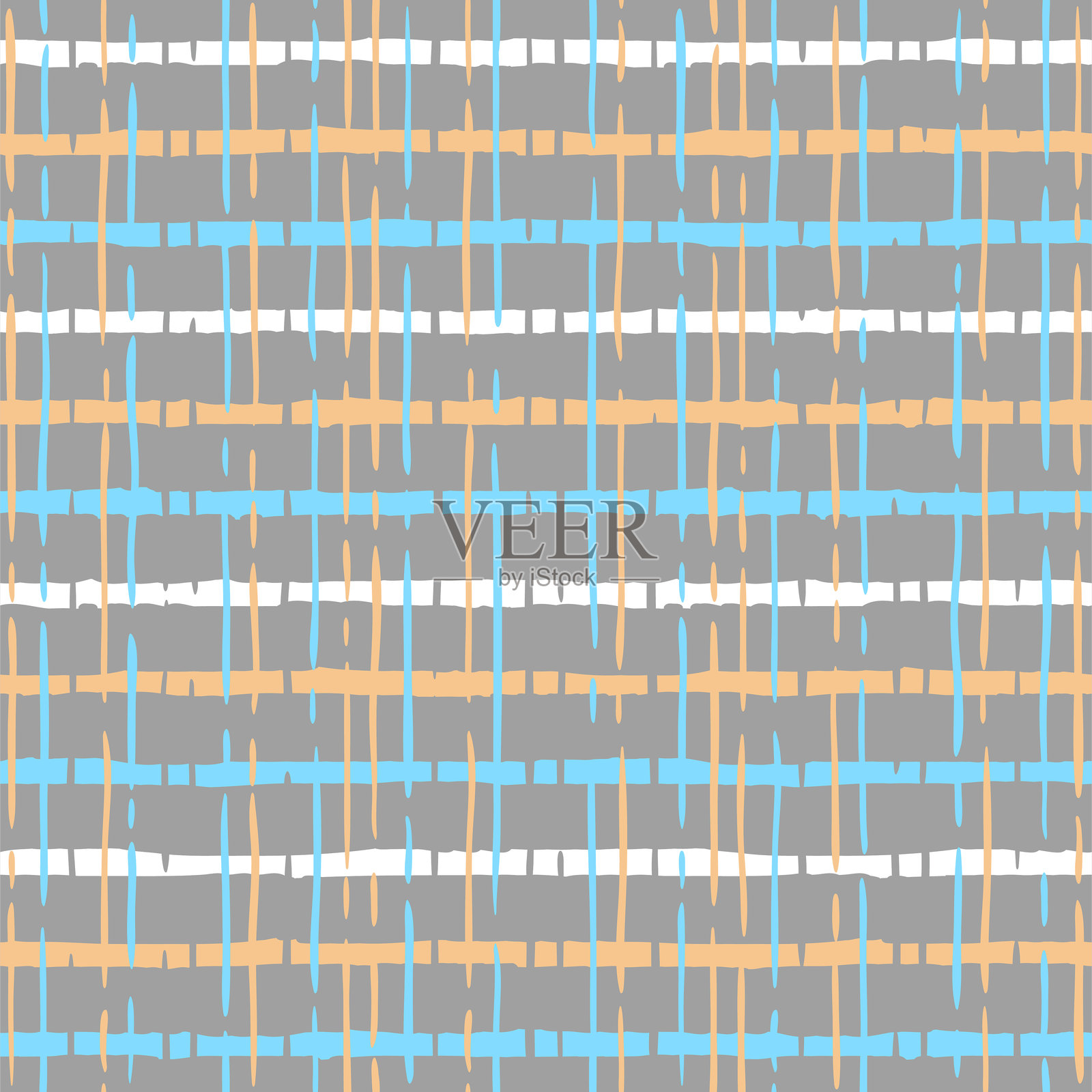 无缝图案。色彩斑斓的横条纹，边缘模糊，垂直模糊效果。插画图片素材