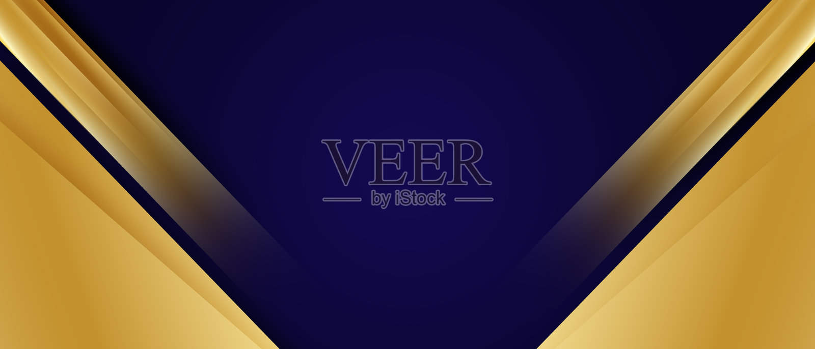 深蓝色和金色的抽象奢华背景插画图片素材