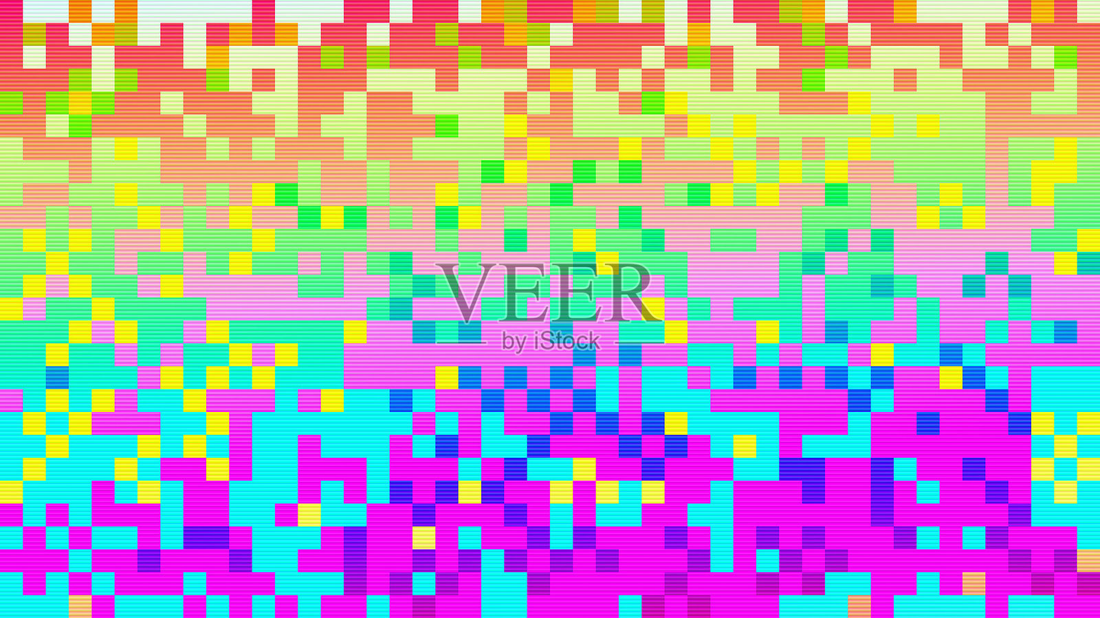 抽象像素复古8位混乱低保真视频游戏故障噪音纹理插画图片素材