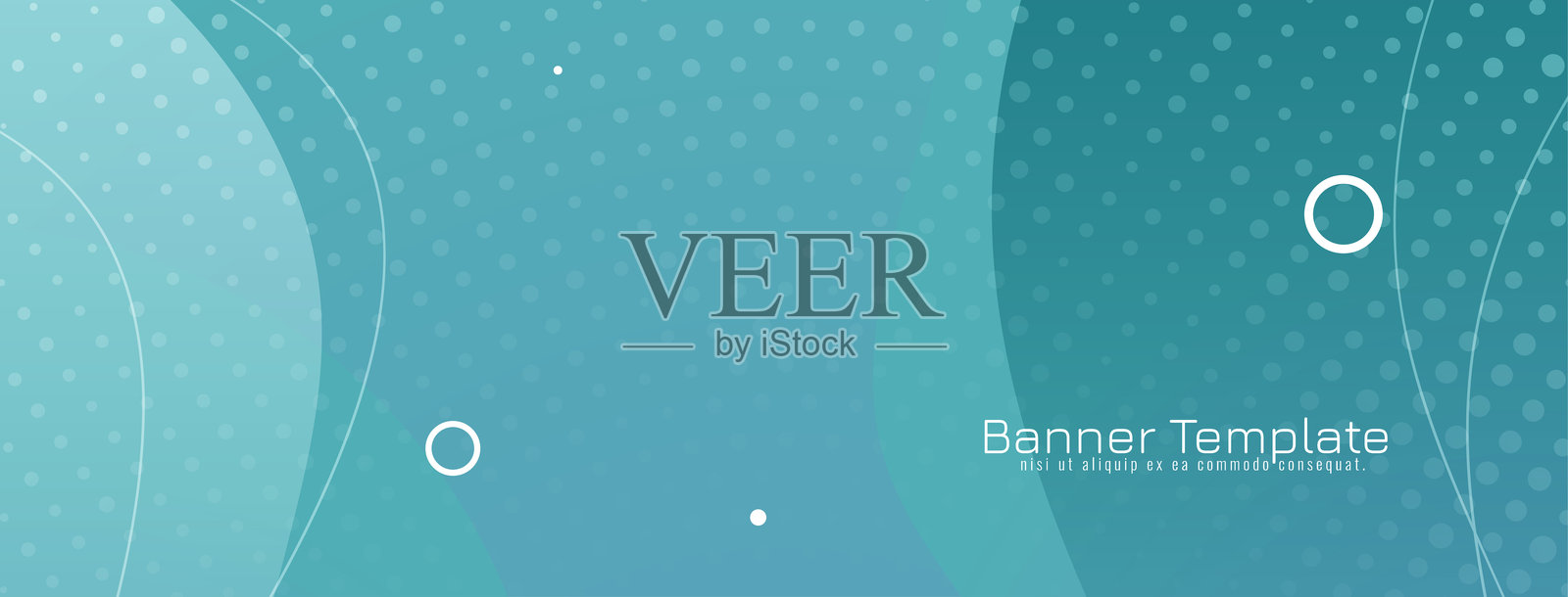 现代柔和蓝色波浪风格设计横幅插画图片素材