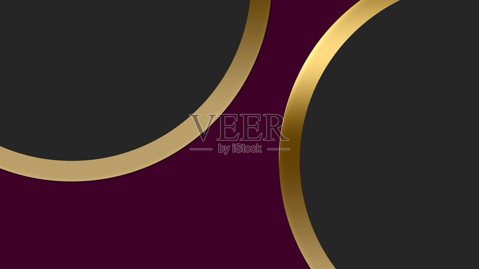 奢华的深红色、黑色和金色背景，带有金色边框插画图片素材