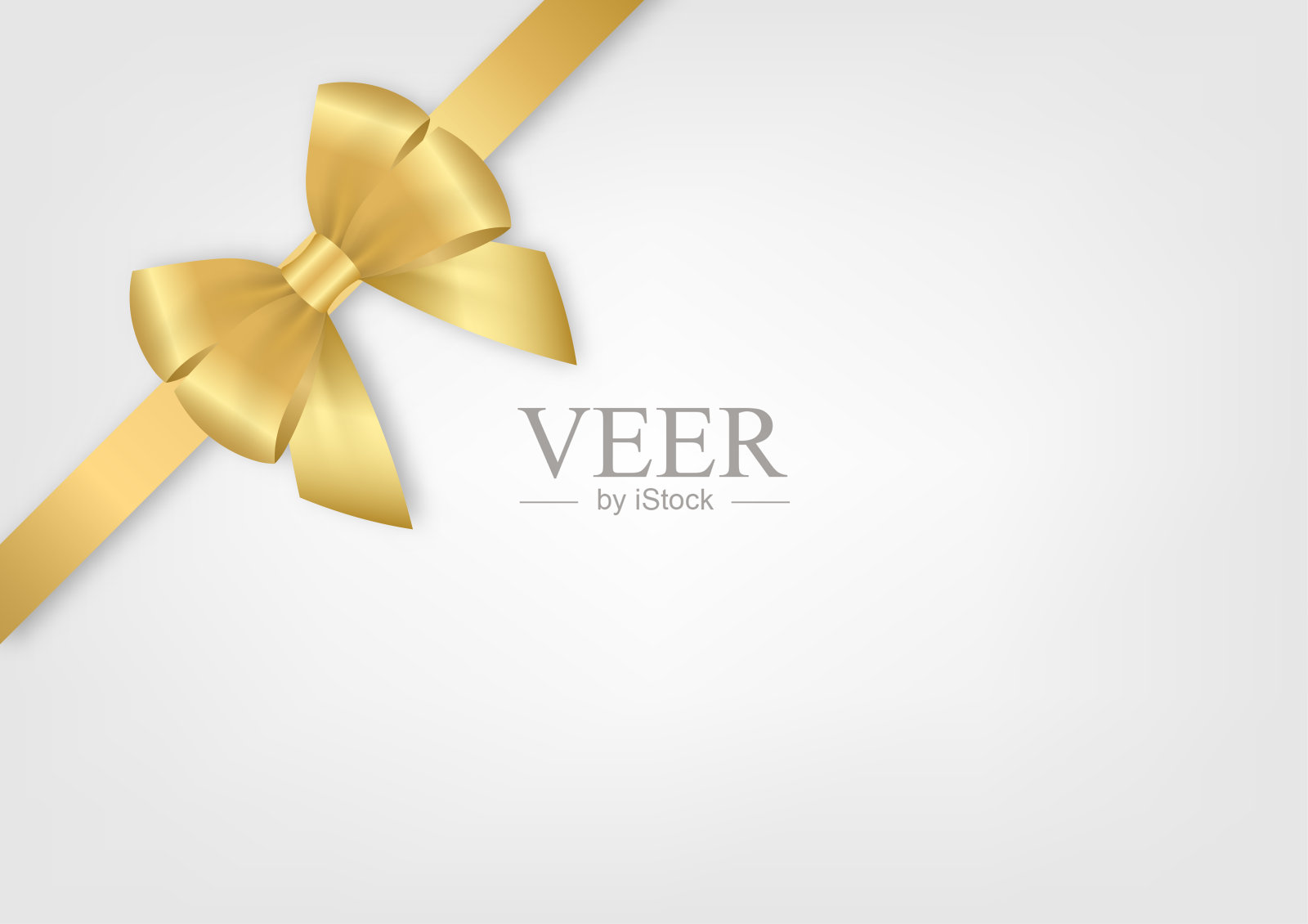 白色奢华背景，配有蝴蝶结丝带，适用于圣诞节和新年活动。插画图片素材