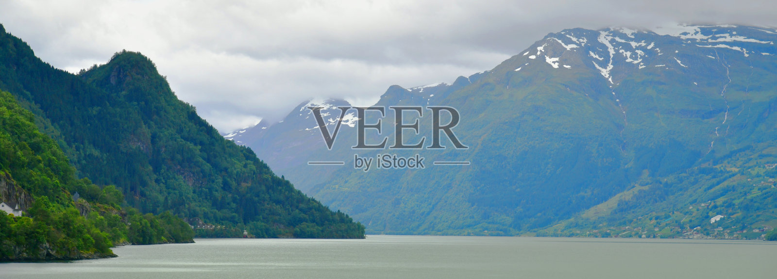 挪威峡湾。照片摄影图片