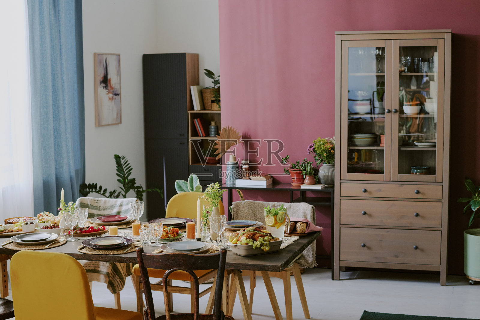 餐厅内部照片摄影图片