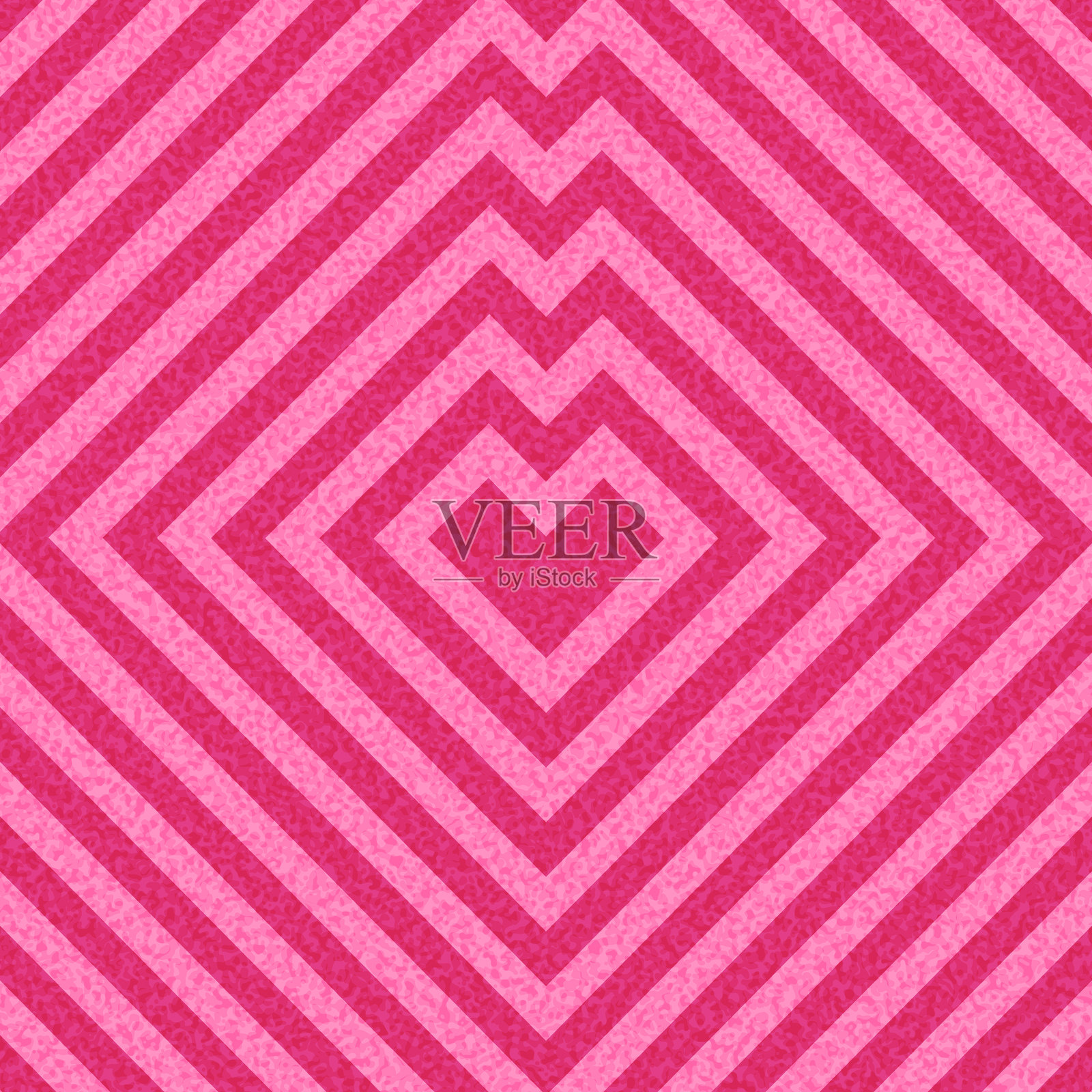 几何心形与粉色纹理钻石层插画图片素材