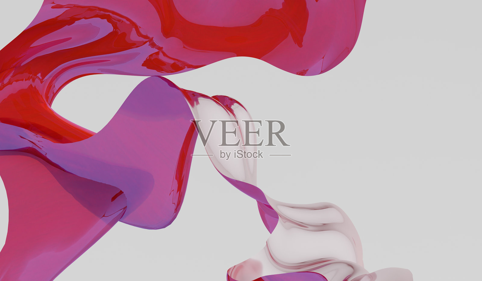 抽象条纹，透明丙烯，3D 插图照片摄影图片