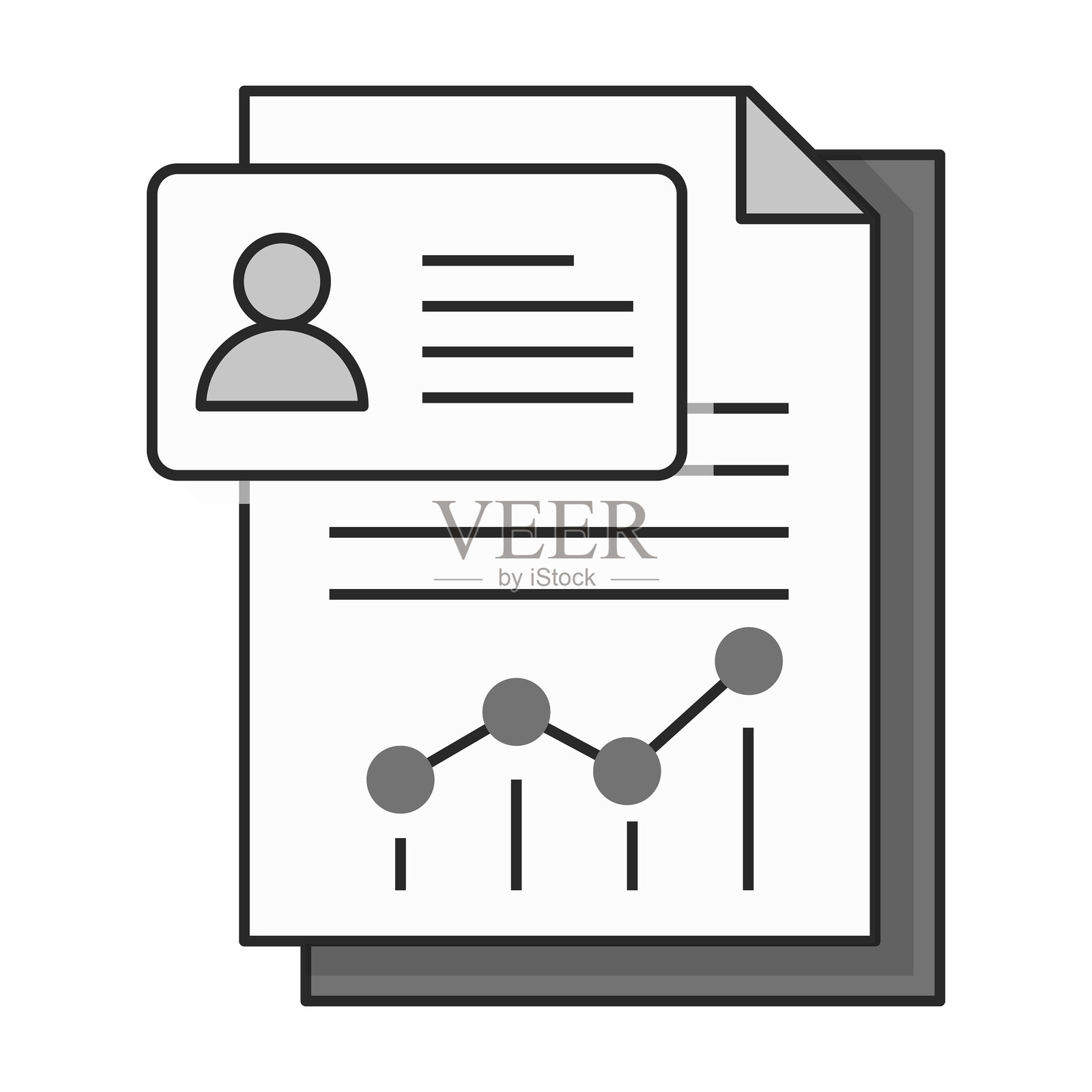 候选人评估图标，代表招聘分析、人才评估和绩效指标插画图片素材