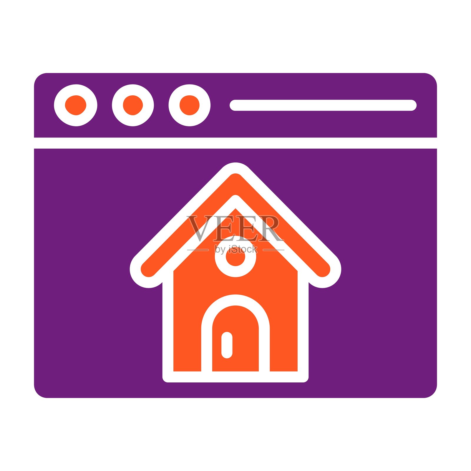 房屋浏览器矢量图标设计插图插画图片素材