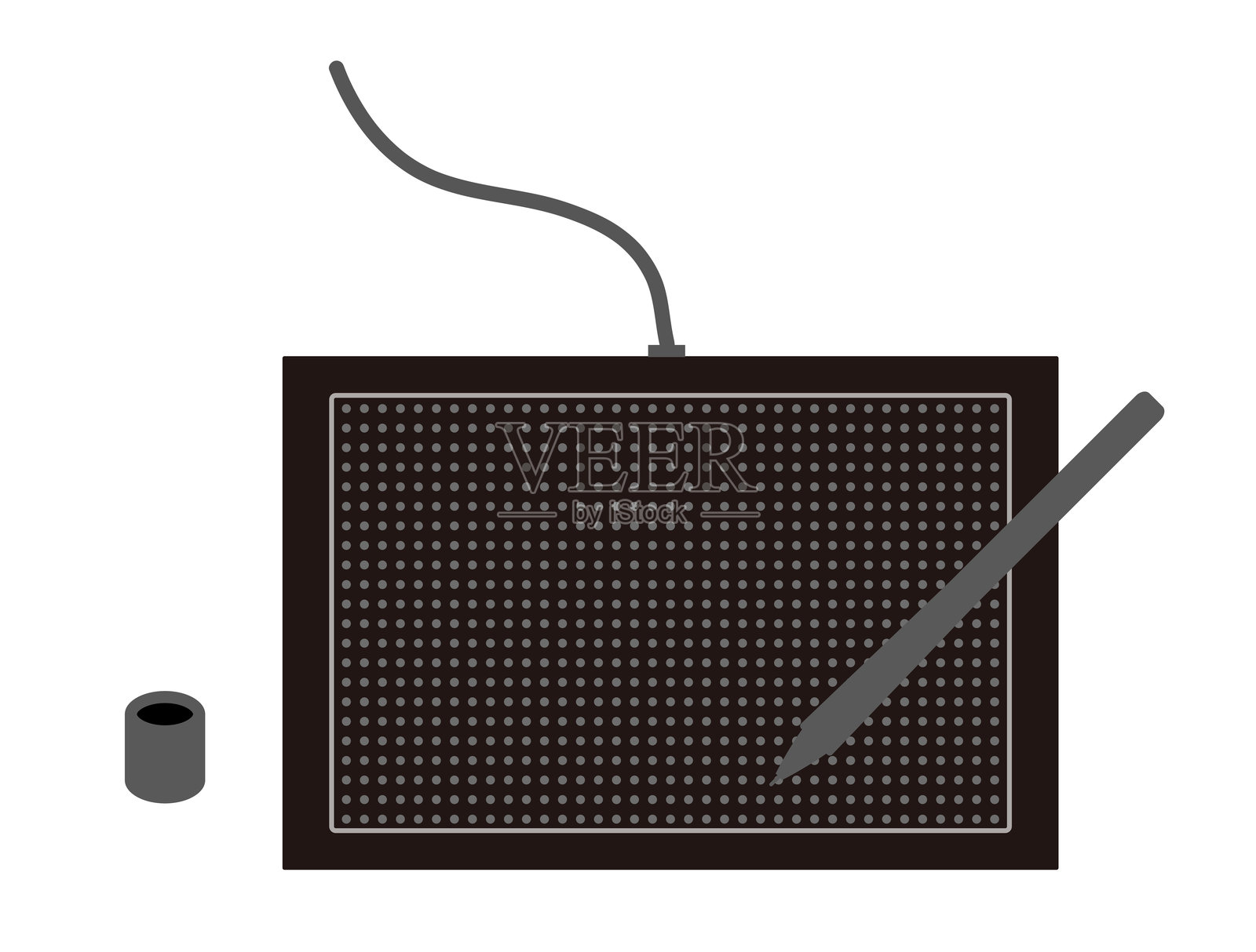 这是一个绘图板（手写板）的插图。插画图片素材