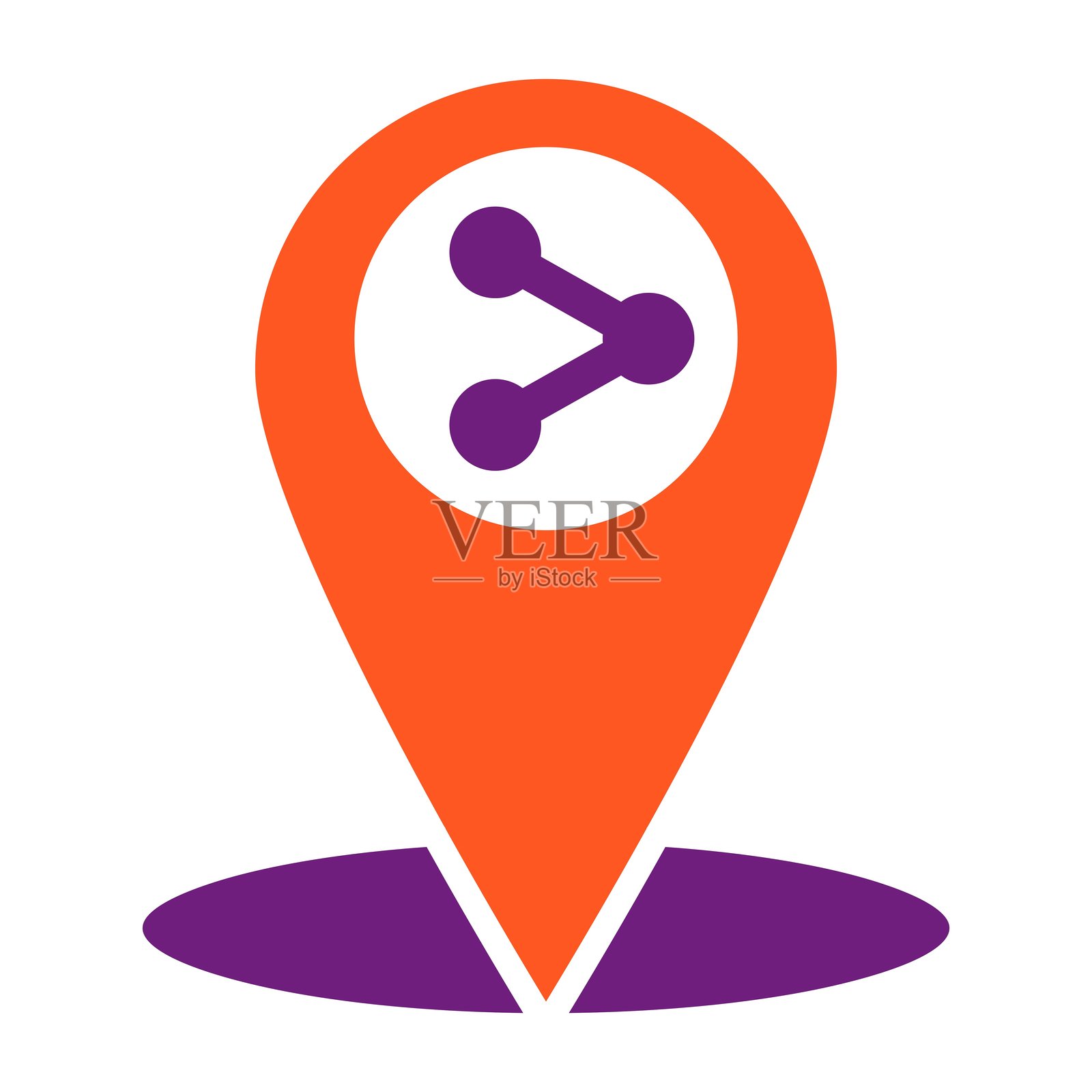 分享位置矢量图标设计插图插画图片素材