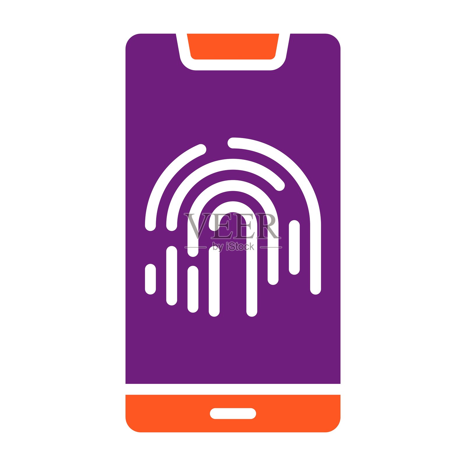 指纹矢量图标设计插图插画图片素材