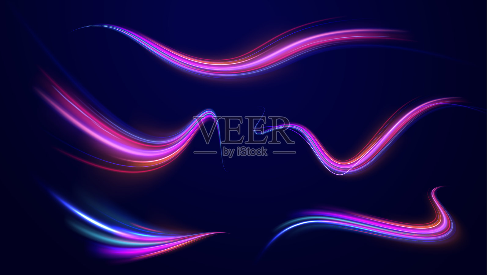 霓虹灯线插画图片素材