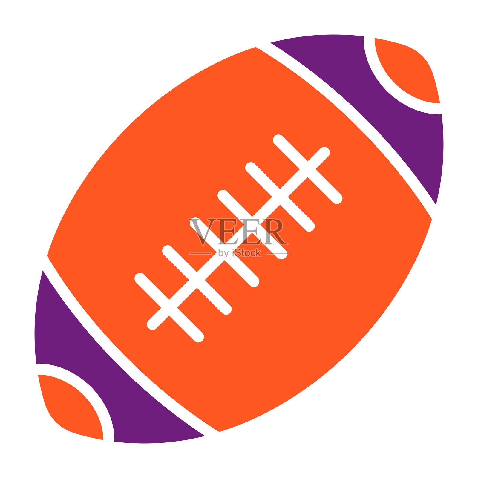 美式足球矢量图标设计插图插画图片素材