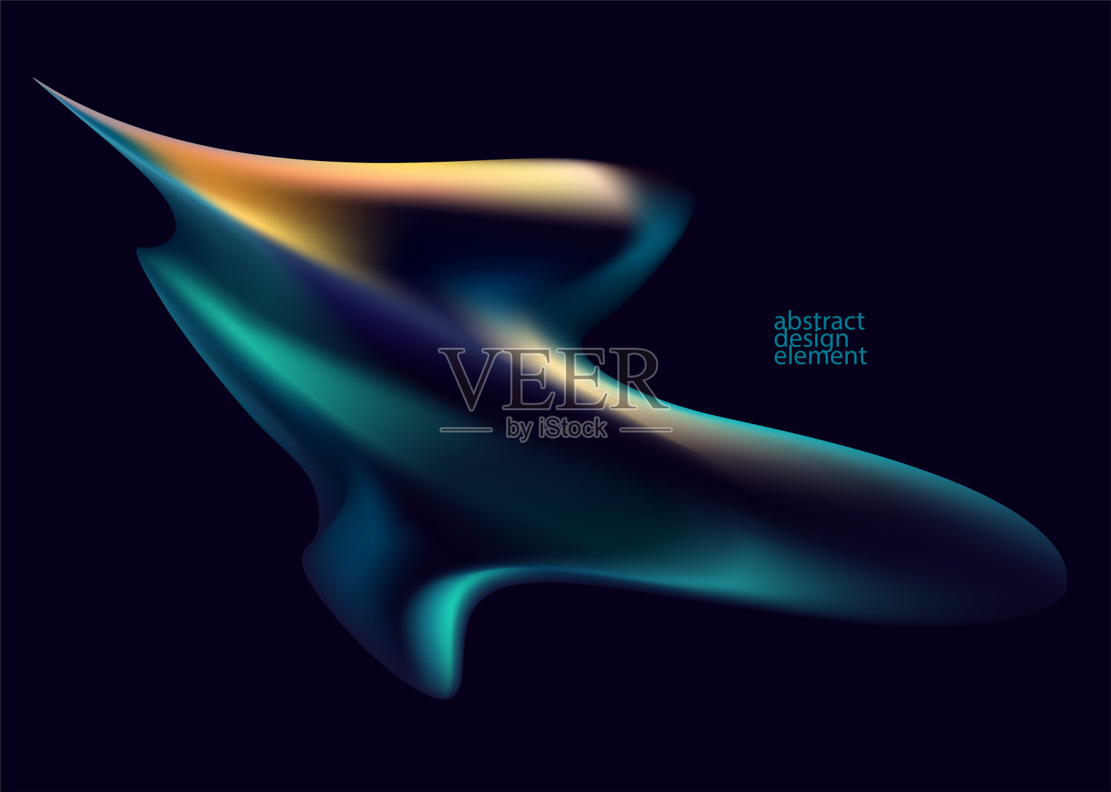 流动的彩虹色抽象背景。插画图片素材