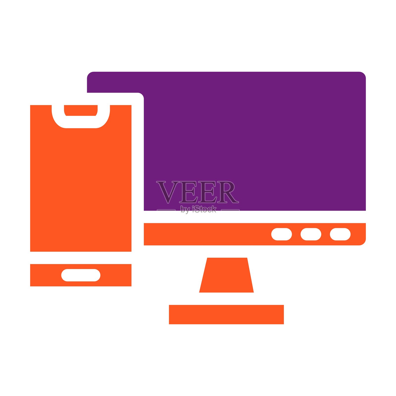 响应式矢量图标设计插图插画图片素材