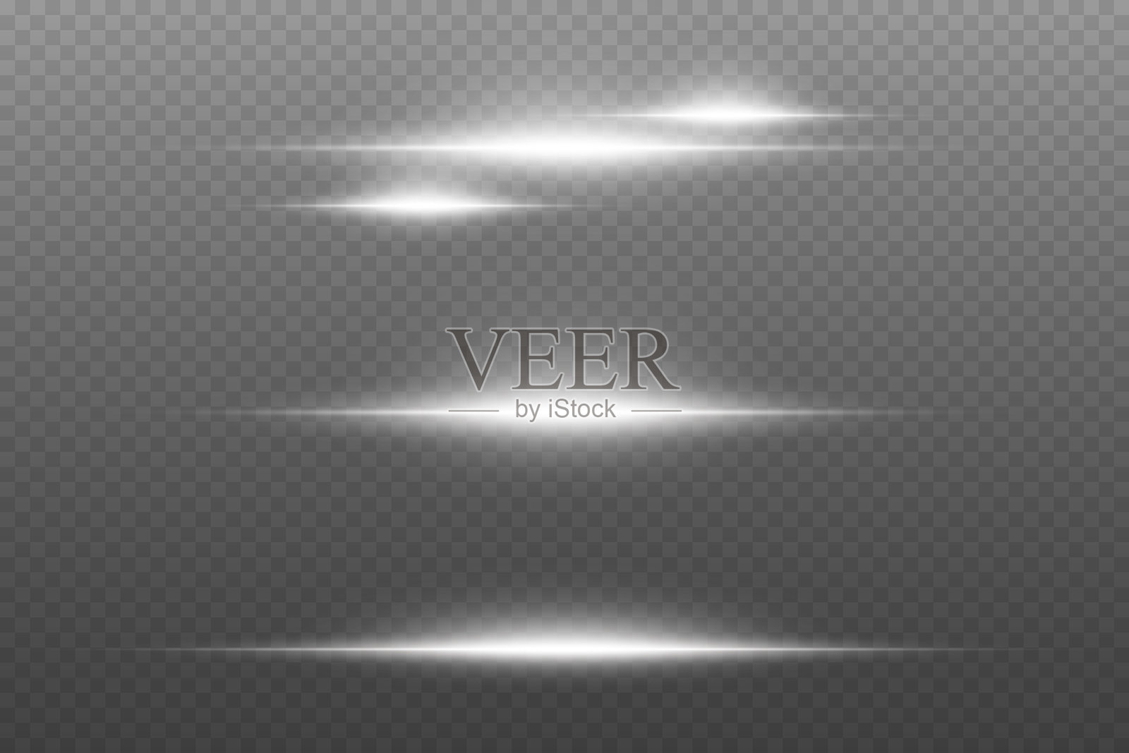 白色光线，激光束的闪光，光晕，闪耀，爆炸。插画图片素材