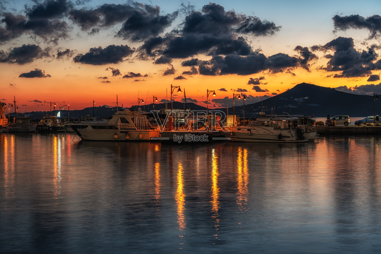 纳克索斯港日出场景照片摄影图片
