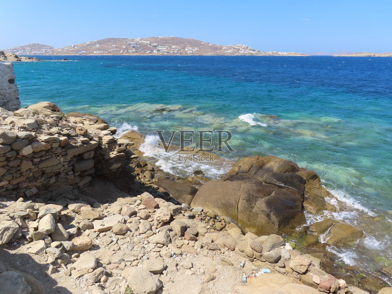 希腊的米洛斯岛照片摄影图片