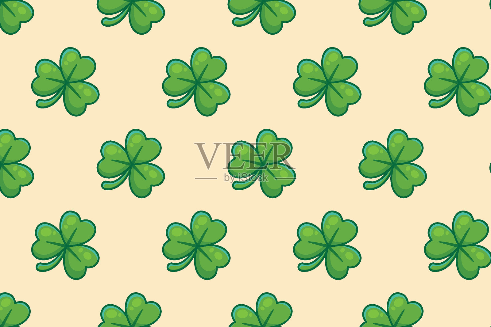 圣帕特里克节图案。矢量插图插画图片素材